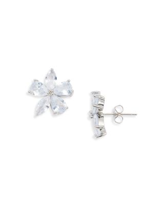 AQUA - Flower Stud Earrings, 0.6" diameter - Exclusive