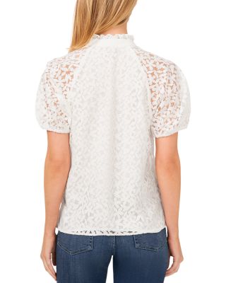 Lace Ruffled Neck Top