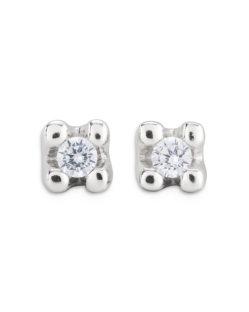 UNOde50 Sterling Silver Plated With White Cubic Zirconia Earrings