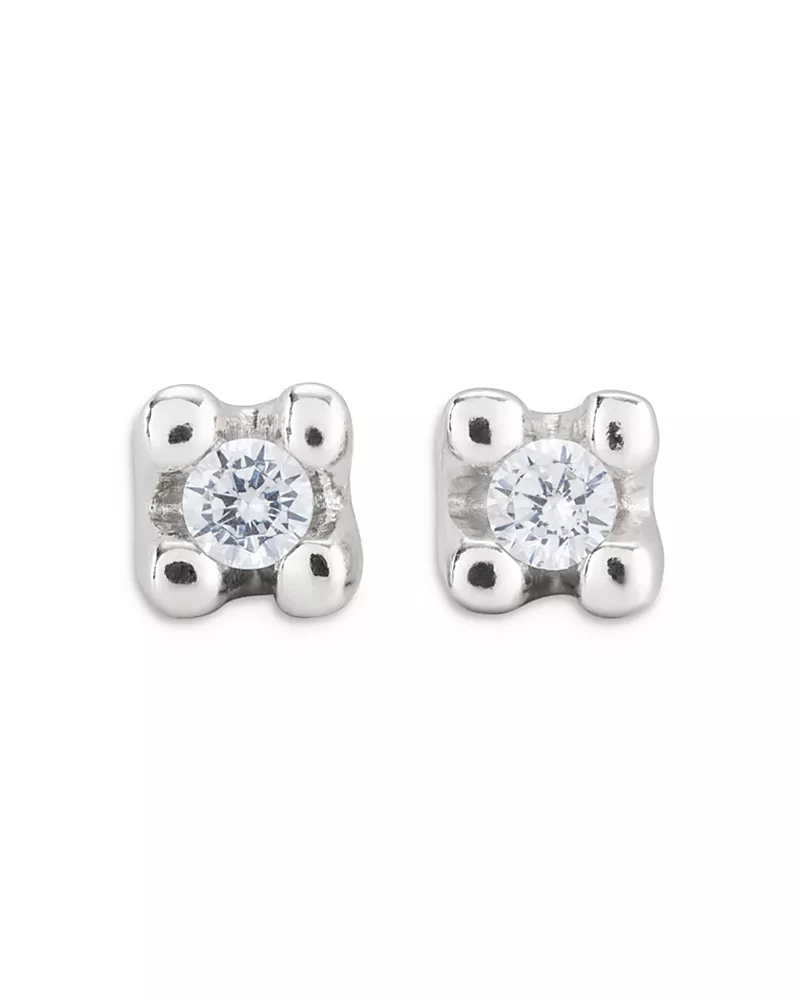 UNOde50 Sterling Silver Plated With White Cubic Zirconia Earrings