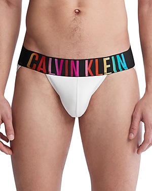 Shop Calvin Klein Intense Power Pride Micro Jock Strap In 100 White