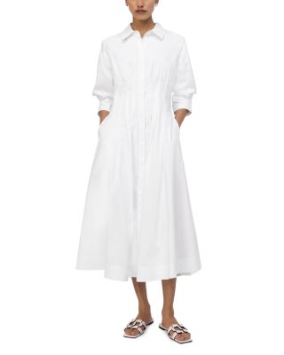 Jazz Poplin Pintuck Midi Dress