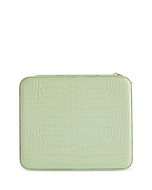 Ted Baker Imitation Croc Large Jewelry Box In Green