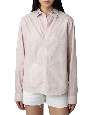 高評価なギフト Zadig & Voltaire Sydna Raye Cool Cat Cotton Shirt トップス