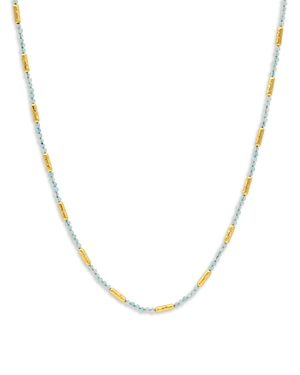 Gurhan 24k Yellow Gold Vertigo Amazonite Necklace, 18.5 In Blue/gold