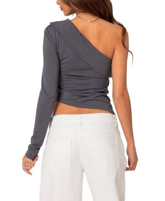 Fold Over One Shoulder Top