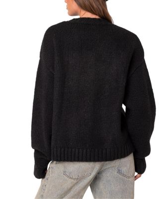 Usa Oversized Chunky Knit Sweater