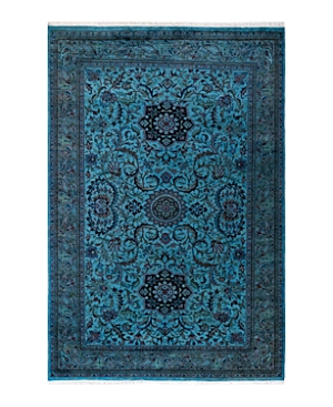 Shop Bloomingdale's Fine Vibrance M1171 Area Rug, 6' X 9'2 In Blue