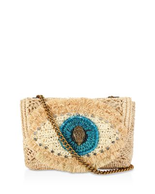 KURT GEIGER LONDON - Kensington Evil Eye Raffia Crossbody