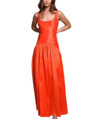 sachin and babi light blue dress Floral Strapless Drop Waist Maxi Dress in Yellow main image 0