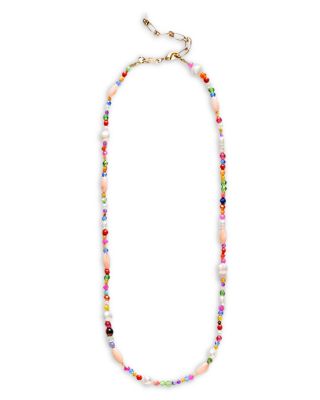 Anni Lu Glamstone Mixed Bead Collar Necklace, 15.55-17.32