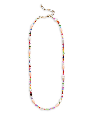 Shop Anni Lu Glamstone Mixed Bead Collar Necklace, 15.55-17.32 In Multi