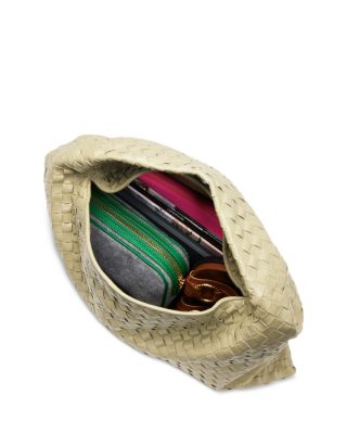 Large Hop Intrecciato Leather Shoulder Bag