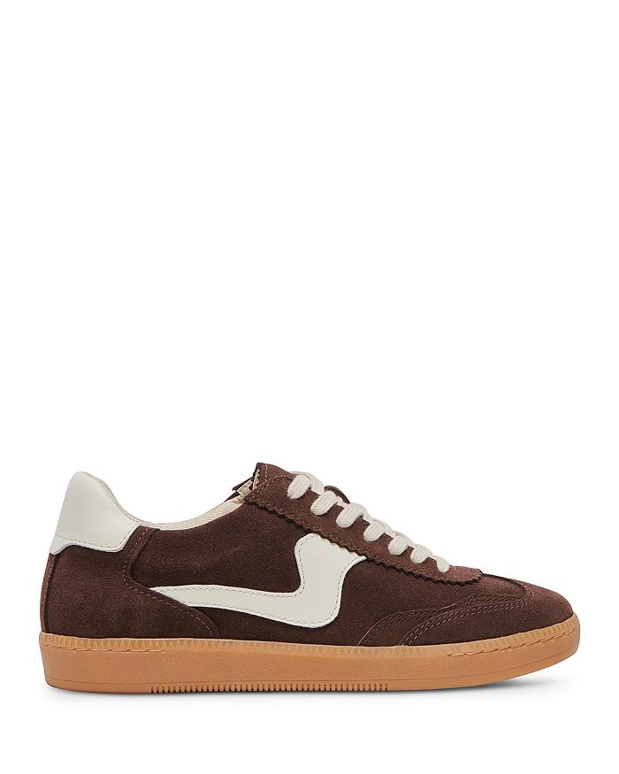 Shop Dolce Vita Women's Notice Low Top Sneakers In Dark Brown Suede