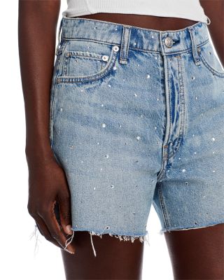 Vintage Cut Off Denim Shorts in Solana Jewel