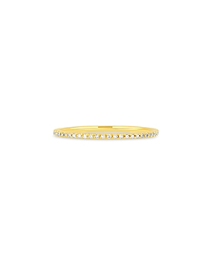 Shop Ef Collection Eternity Stack Ring In 14k Yellow Gold With Diamonds