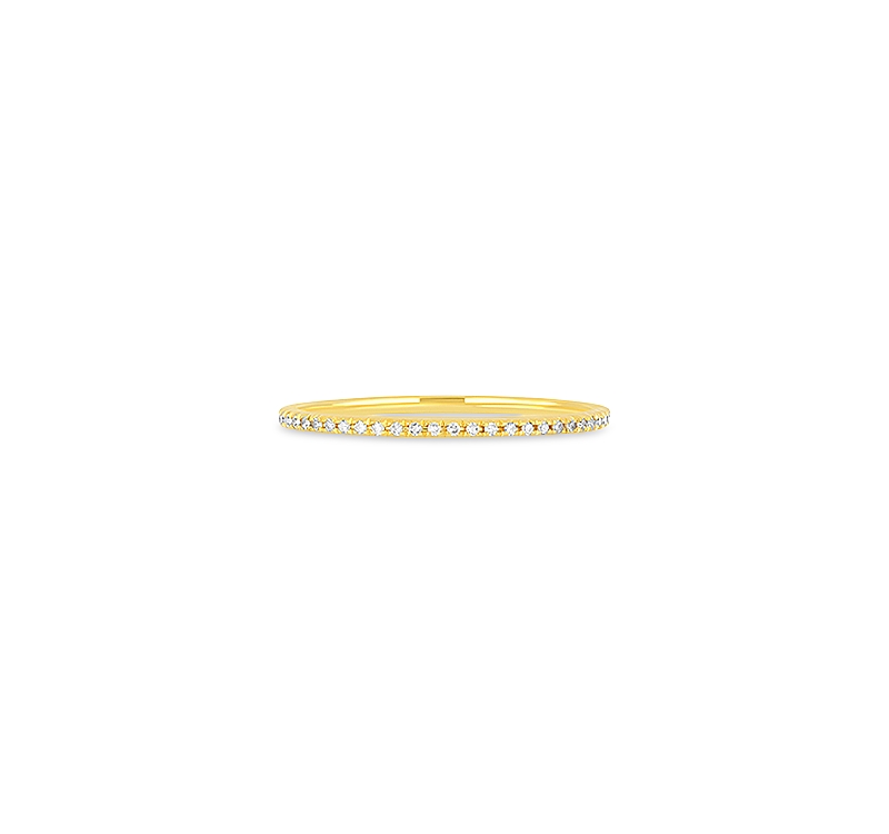 Ef Collection Eternity Stack Ring in 14K Yellow Gold with Diamonds