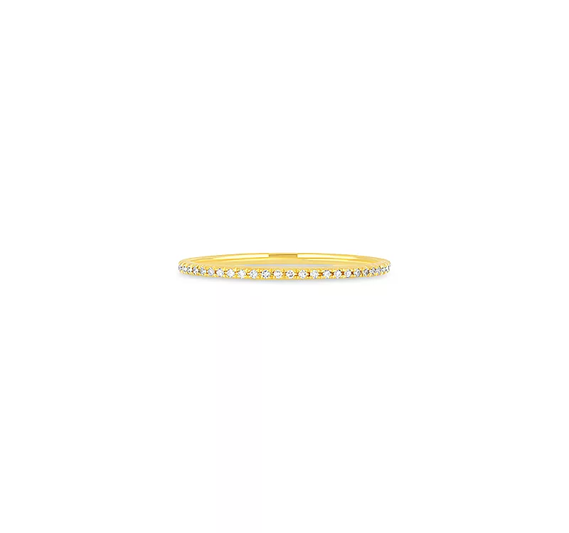 Ef Collection Eternity Stack Ring in 14K Yellow Gold with Diamonds