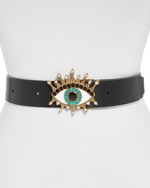 Women's Evil Eye Leather Belt