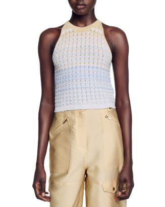 Sandro Zady Sleeveless Pointelle Sweater | Bloomingdale's Women