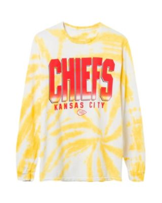 Junk Food Clothing - Unisex NFL Kansas City Chiefs Game Time Tie Dye Long Sleeve