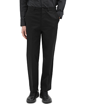 Theory Project Mp401.sharp Cotton Stretch Twill Relaxed Straight Fit Pants In Black