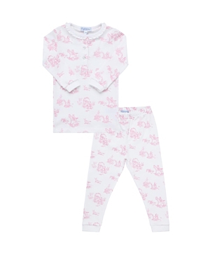 Nellapima Girls' Pink Toile Pajamas - Little Kid In Brown