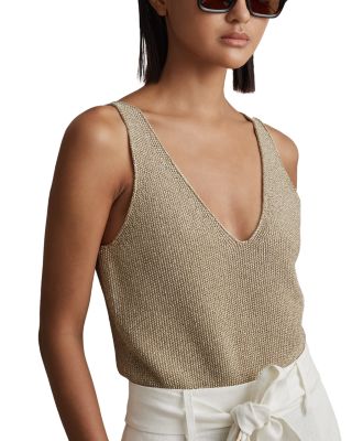 REISS Mika Metallic Vest | Bloomingdale's