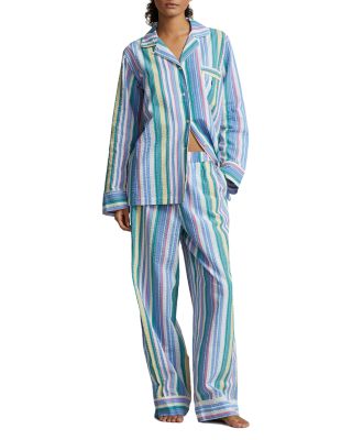 Polo Ralph Lauren - Striped Seersucker Long Sleeve Pajama Set