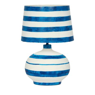 Positano Striped Papier Mache Table Lamp
