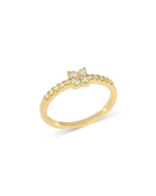 Bloomingdale's Fine Collection - Diamond Flower Band in 14K Yellow Gold, 0.30 tcw