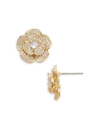 Shashi Pave Rose Stud Earrings