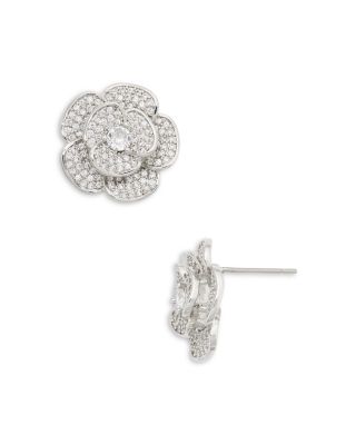 Shashi Pave Rose Stud Earrings