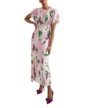 Shop Hobbs London Lalena Floral Print Dress In Cream Multi