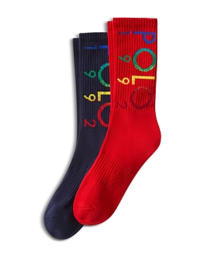 Polo Ralph Lauren 1992 Polo Crew Socks 2 Pack In Assorted