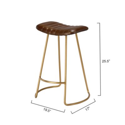 Theo Leather Counter Stool