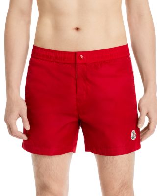 Red moncler swim shorts online