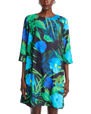 Floral Crepe A Line Dress