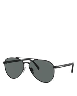 Prada Iconic Plaque Aviator Sunglasses, 61mm | Bloomingdale's