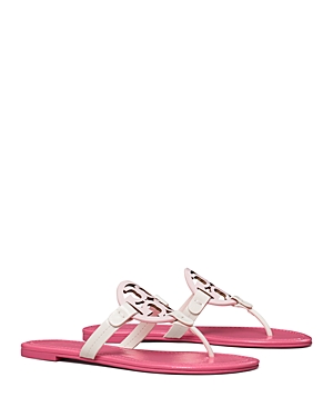 Shop Tory Burch Women's Miller Slip On Embellished Thong Sandals In Strawberry