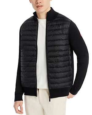 Shop Canada Goose Hybrid Knit Packable Jacket In Black