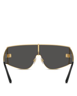 Sharp Rectangular Shield Sunglasses, 144mm