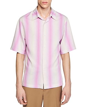 Sandro Chemise McRaye Short Sleeve Button Front Shirt