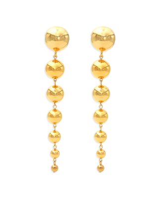 Ben Amun - Graduated Ball Clip On Linear Drop Earrings
