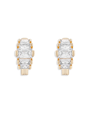 Ettika Diamond Shine Cubic Zirconia Mini Hoop Earrings