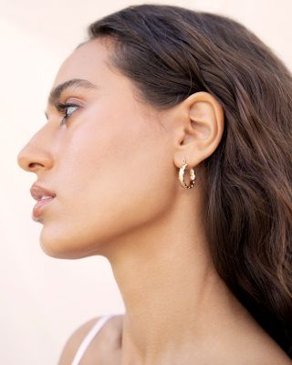 Textured Mini Hoop Earrings