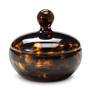 Shop Labrazel Tortoise Glass Canister In Brown/amber
