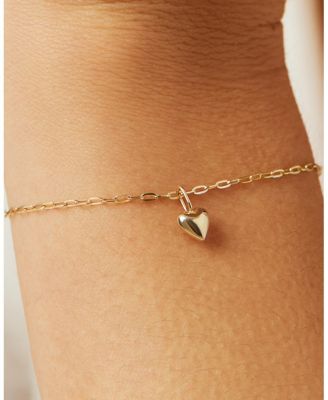10K Gold Heart Bracelet