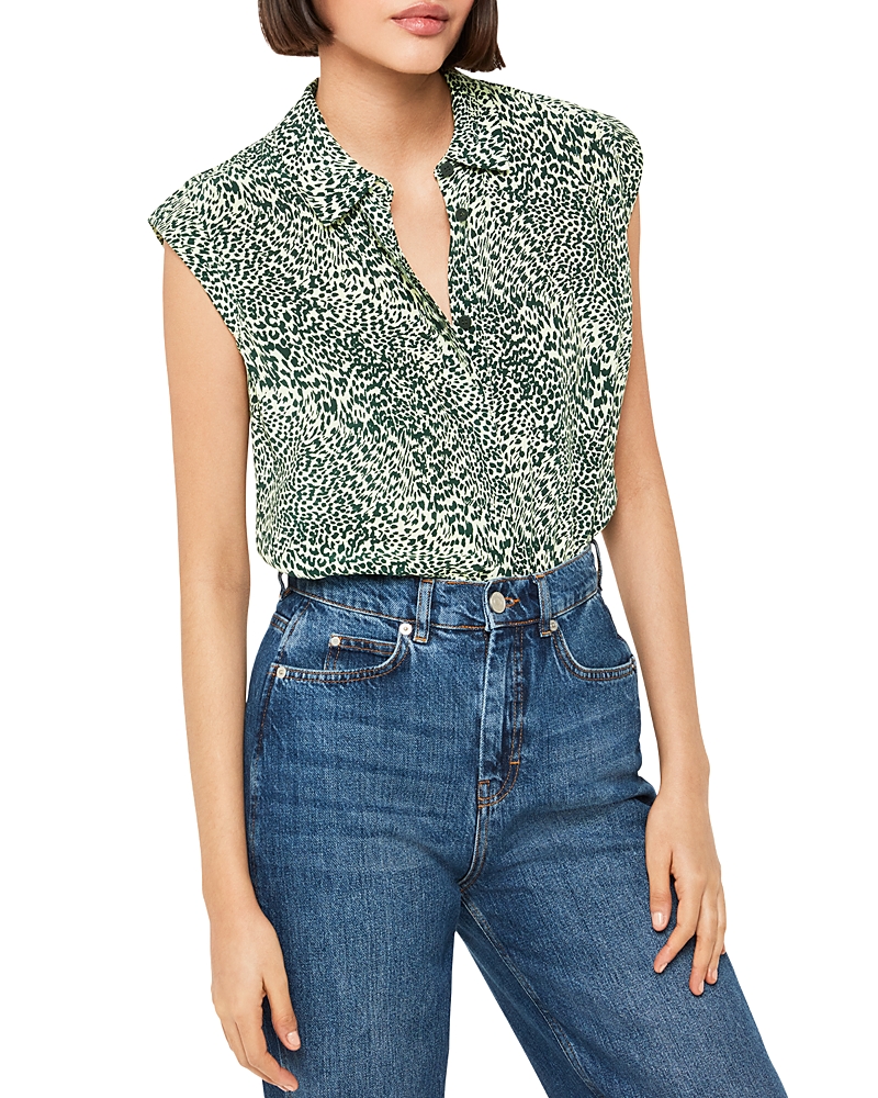 Whistles Diagonal Leopard Print Shirt
