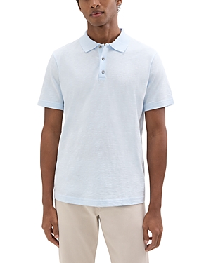 Shop Theory Bron Cotton Regular Fit Polo Shirt In Skylight